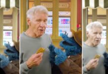 Harrison Ford krossade sitt griniga rykte och delade kakor med ”Cookie Monster”